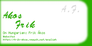 akos frik business card